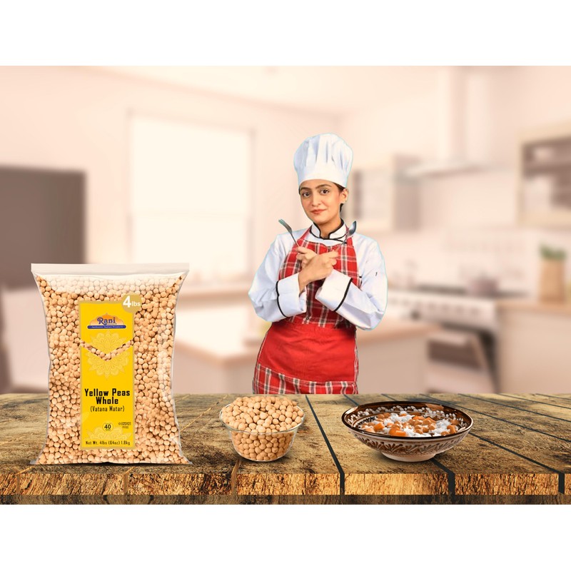 Rani Yellow Peas Whole, Dried (Vatana, Matar) 64oz (4lbs) 1.81kg