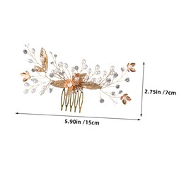 BIUDECO 2pcs Crystal Pearl Bridal Hair Comb Versatile Wedding Hair Decor for Brides Bridesmaids Flower Girls Bridal Accessory