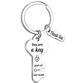 OWIGIU Cool Employee Appreciation Gifts for Coworkers Team Gifts for Employees Thank You Keychains for Employees Coworkers Employee Coworker Small Staff Appreciation Gift for Women Men