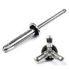 Tri-Fold Exploding Pop Rivets 3/16 (#6) Aluminum Shaveable Head Blind