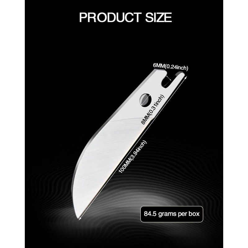 HOHXEN 3 Pcs Miter Shears Replacement Blades, SK5 Steel Multi