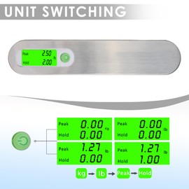 110lbs Archery Bow Scale for Draw Weight Digital Bow Scale with g/oz/kg/lb 4 Unit Conversions Luggage Scale for Traveling Bow Draw Weight Scale Recurve Bow Accessories (Silver + Hook + Strap)