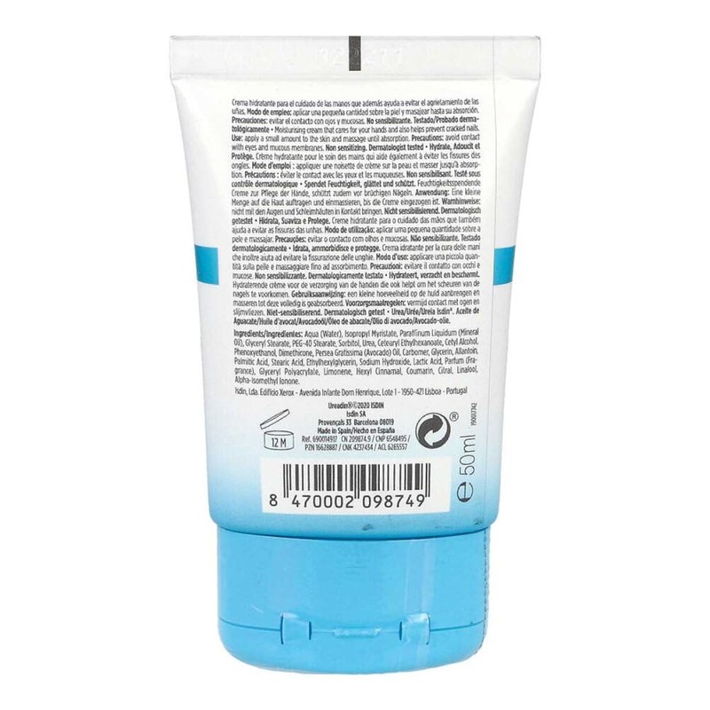 ISDIN Ureadin Protect Hand Cream (50 ml) | Quick-Absorbing, Moisturising