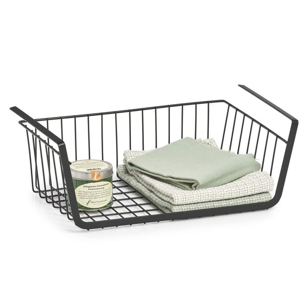 Zeller 27405 Under-Shelf Shelf, Metal, Black, Approx. 41 x 26