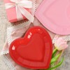 JarThenaAMCS JarThenaAMCS 60Pcs Valentine's Day Paper Plates Heart Shaped Disposable