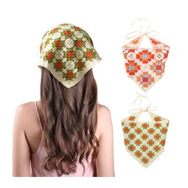 ZURLEFY Bandana Headband for Women, Floral Hair Scarf Bandanas for Women Headbands Mesh Hair Scarves Lightweight Head Scarf Hair Accessories (59H-06)