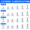 1110PCS Nuts and Bolts Assortment Kit, Stainless Steel Hardware Assortment
