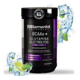 Elemental Bcca Aminoácidos Esenciales Glutamina y Electrolitos 30 Porciones Sabor Citricos 420g