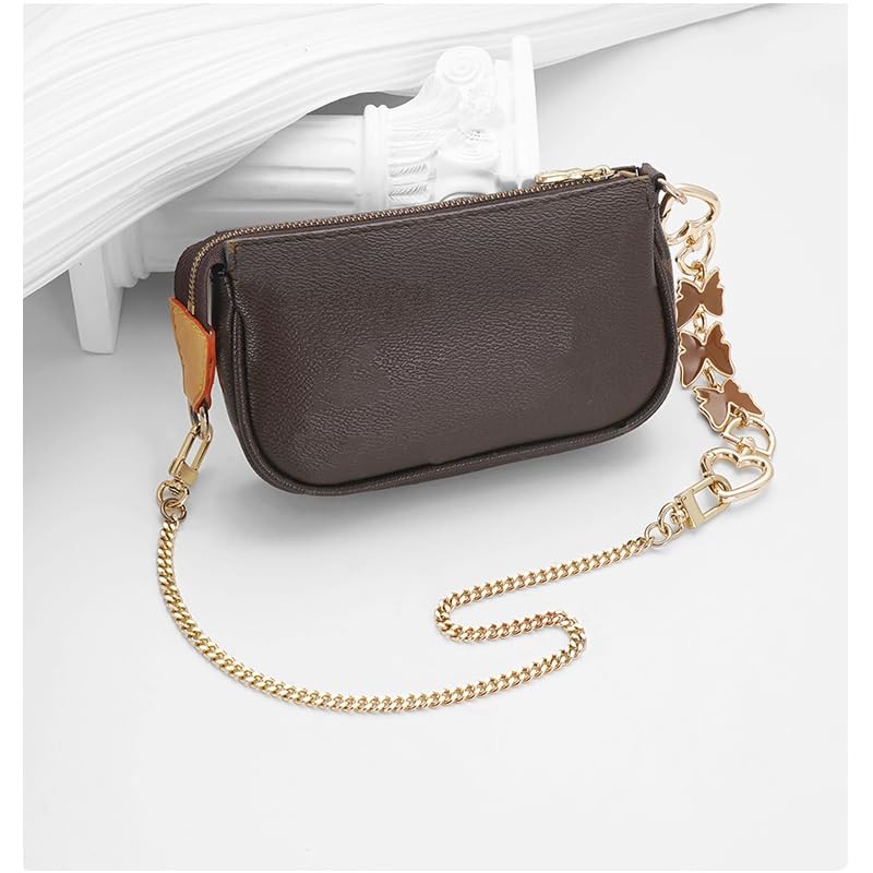 AUMEY Butterfly Purse Extension Chain,Metal Shoulder Extension Handbag Replacement Strap,