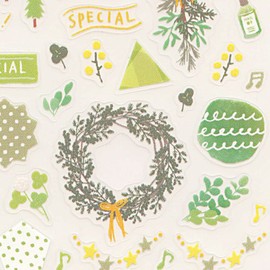 Notebook Stickers/Removable Single Color Stickers [Green] 82561006