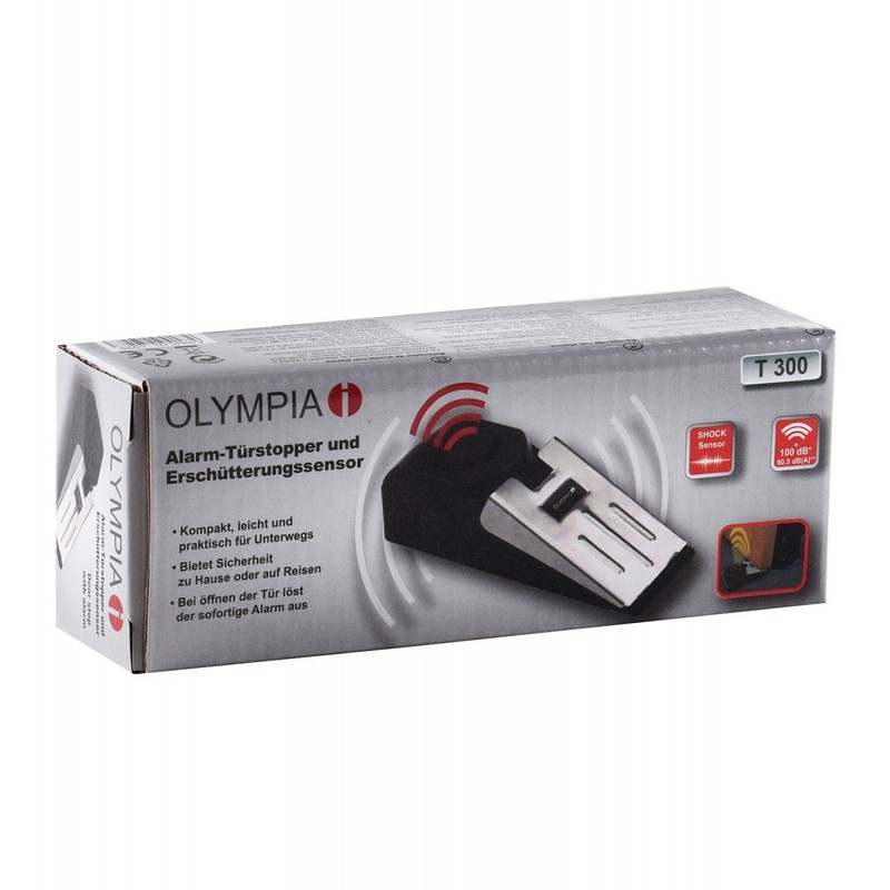 OLYMPIA T 300 Elektronischer Türstopper mit Alarm & Erschütterungssensor 100
