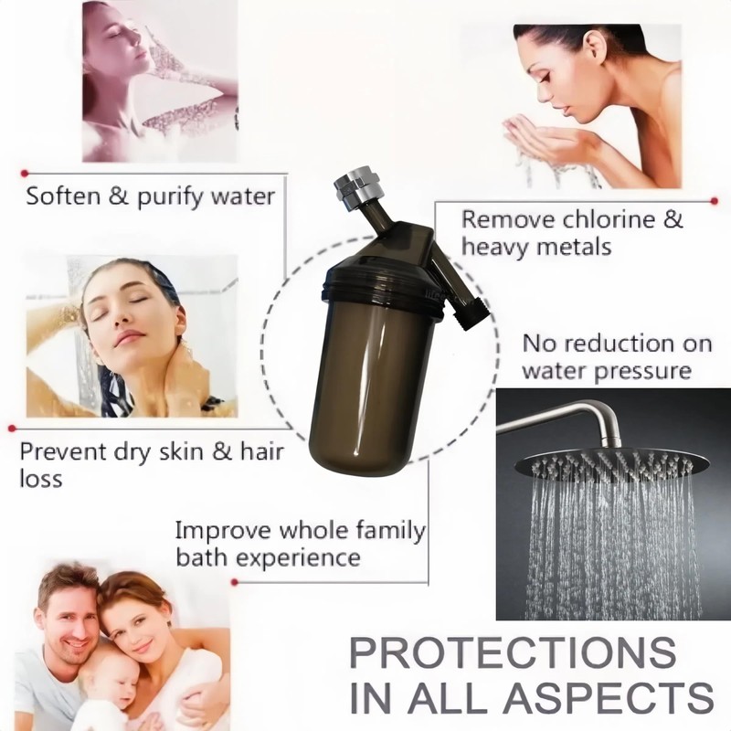 Shower Filter, VC Shower Water Filter, Good for hair &
