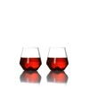 Sempli Monti Rosso Stemless Wine Glasses Set of 2 -