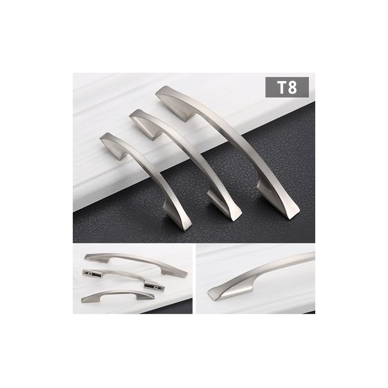 Stainless Steel Bow Kitchen Cabinet Door Pull Handle Bedroom Dresser
