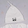 'Cute Raccoon Head' Baby Beanie Hat (BH00027371) White