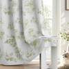 Green Vintage Floral Blackout Curtains Farmhouse Grommet 52x54 Inch