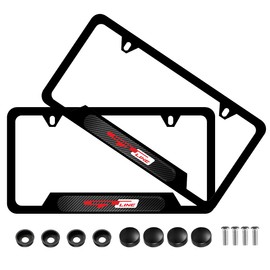 2 Pack 3D Carbon Emblem Design for Picanto Proceed Rio K5 Sportage Stinger Soul GT Line License Plate Frames,Metal Aluminum Alloy Car License Plate Cover with Screw Caps