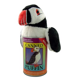 Canned Critters Stuffed Animal: Puffin 6"