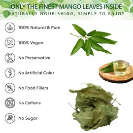 GreenaryLK Dried Mango Leaves 1oz – Premium 100% Natural Whole Mangifera Indica Hoja. Dehydrated for Herbal Tea, Infusions & Culinary Use. Pure, Vacuum Sealed Freshness from Sri Lanka.