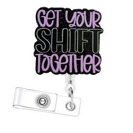 Retractable Badge Holder with Funny Quote,Durable Alligator Clip ID Card Name Badge Holder
