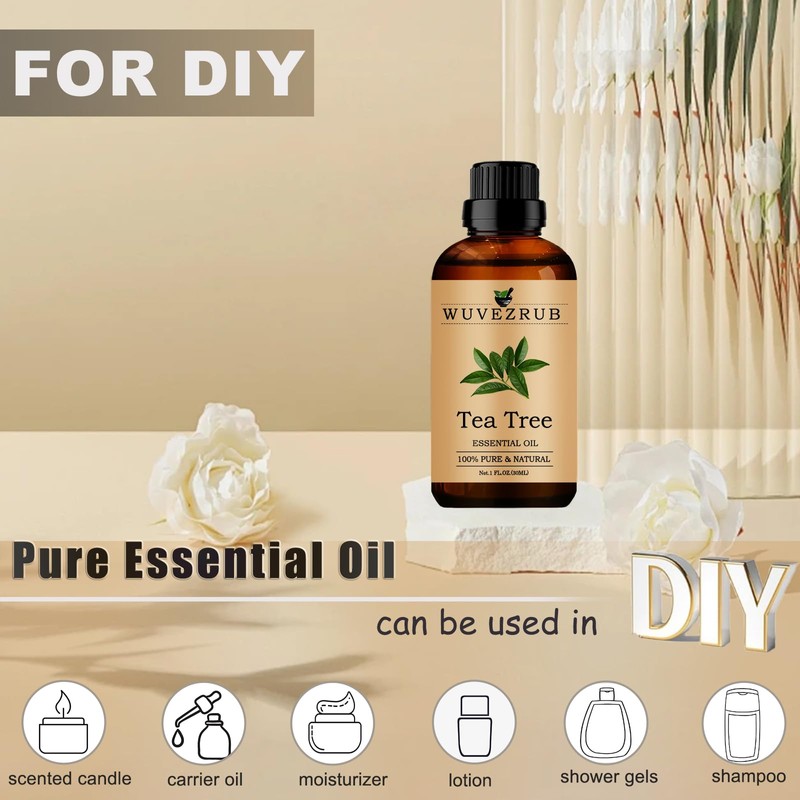 Tea Tree Essential Oils Organic, 30ML 100% Pure and Natural