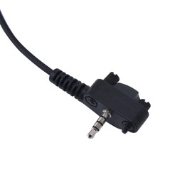 Covert Acoustic Tube Earpiece with PTT Mic - 2-Wire Surveillance Kit for Vertex Standard Radios VX-261, VX-231, VX-351, EVX-531, EVX-534 - Bodyguard Headset for Two-Way Walkie Talkies