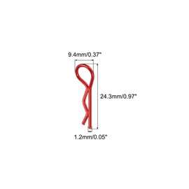 sourcing map 20 Pieces 90 Degree Angle Body Clips Curved Spring Pins for All 1/8 1/10 1/12 Models RC Car Crawler Truck Shell Replacement (Red)