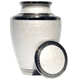 Eternal Harmony Large Urn for Ashes, Adult Male & Female Cremation Urn for Human Ashes with Elegant Finishes, Secure Seal & Velvet Bag, Funeral Vase for Men & Women Up to 200 lbs
