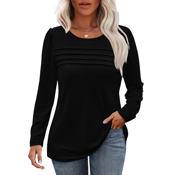 OFEEFAN Womens Long Sleeve Tops Fall Fashion 2025 Dressy Casual