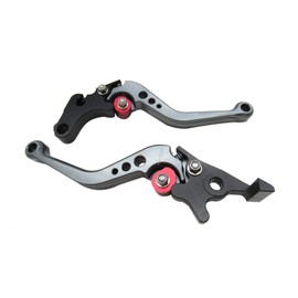 Zafina-UP Titanium Gray CNC 6 Position Shorty Brake Clutch Lever for Triumph Bonneville T100 2006 2007 2008 2009 2010