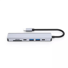 USB C Hub 4K HDMI Multi Port 7 in 1 Adapter for MacBook Pro M1 2021 2020 2019 2018 2017 2016 & MacBook Air M1 2021 2020-2018, 65W PD, USB 3.0, USB 2.0 x 2ps C, SD/Micro SD Card Readerse (7 in 1 R)
