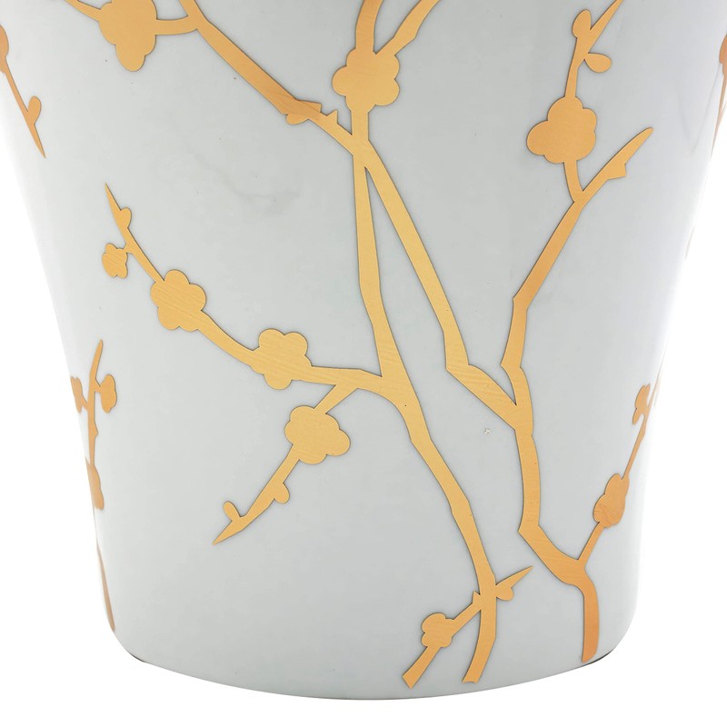 Red Lantern 15" Gold Branches Plum Vase