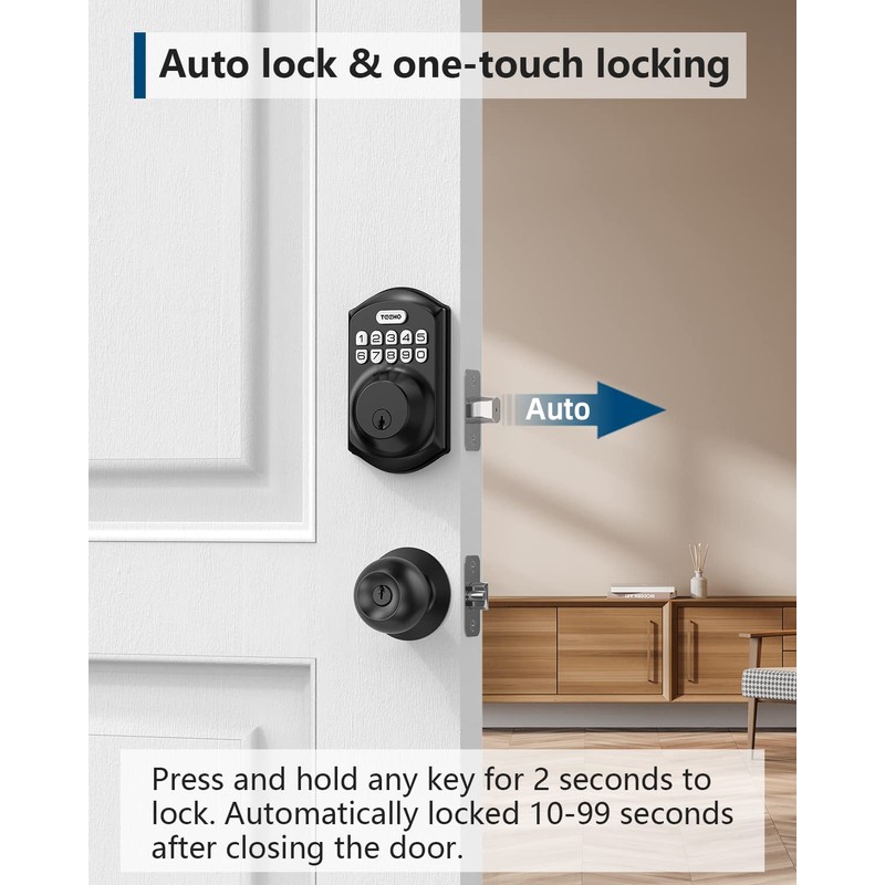 TEEHO TE001 Keyless Entry Door Lock with Keypad - Smart