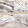 SAPHREAS Botanical Green Leaves Duvet Cover Set Twin Size 2pcs