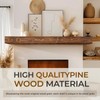 YLYHSST 60" Fireplace Mantel, 5'' Thick Handmade Hollow Solid Wood