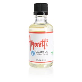 Amoretti - Cilantro Oil Extract Oil Soluble 2 oz - Highly Concentrated & Perfect For Pastry or Savory applications, Preservative Free, Vegan, Kosher Pareve, TTB Approved, Non-GMO