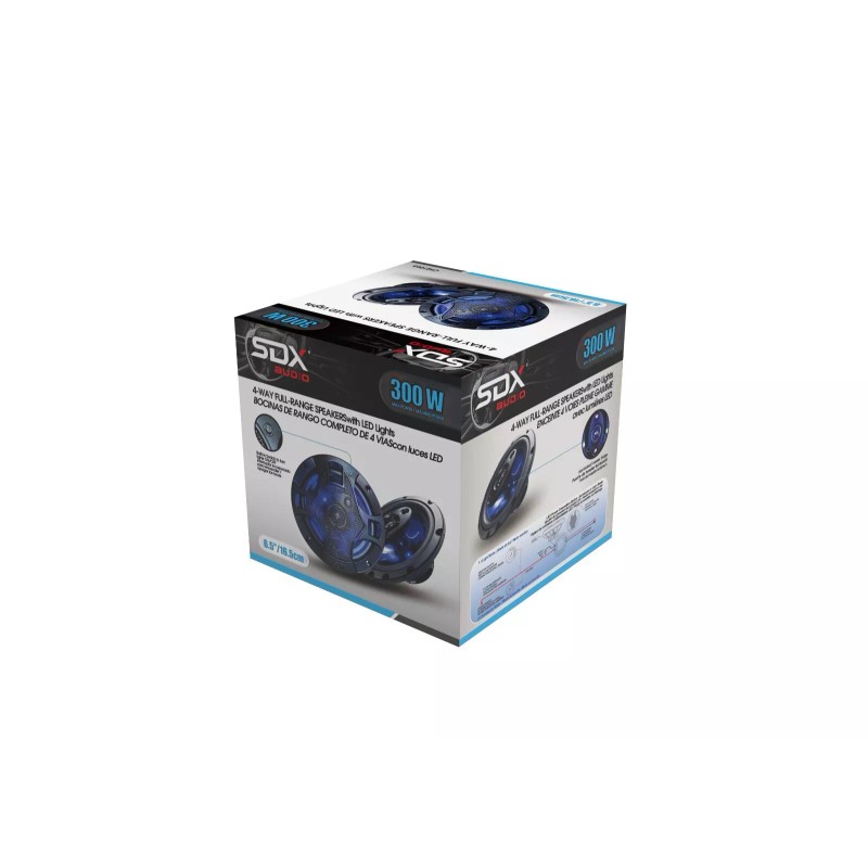 SDX Audio 4-Way 6.5" 300W Car Speaker w Built in