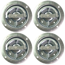 LIBRA Set of 4 Recessed Rotating Pan D-Rings Trailer RV Flush Mount Tiedown- 27036