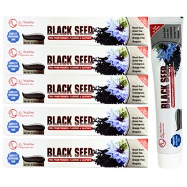 Natural Blackseed Toothpaste 5 Pack Fluoride-Free Herbal Toothpaste for Sensitive Teeth