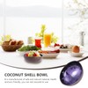 HEMOTON Coconut Bowls Natural Coconut Shell Bowl Decorative Key Storage