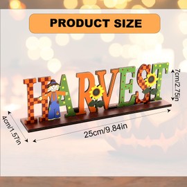 Autumn Wood Sign for Harvest Home Table, Thanksgiving Party, and Fall Festival Decor – Office/Mantle Centerpiece