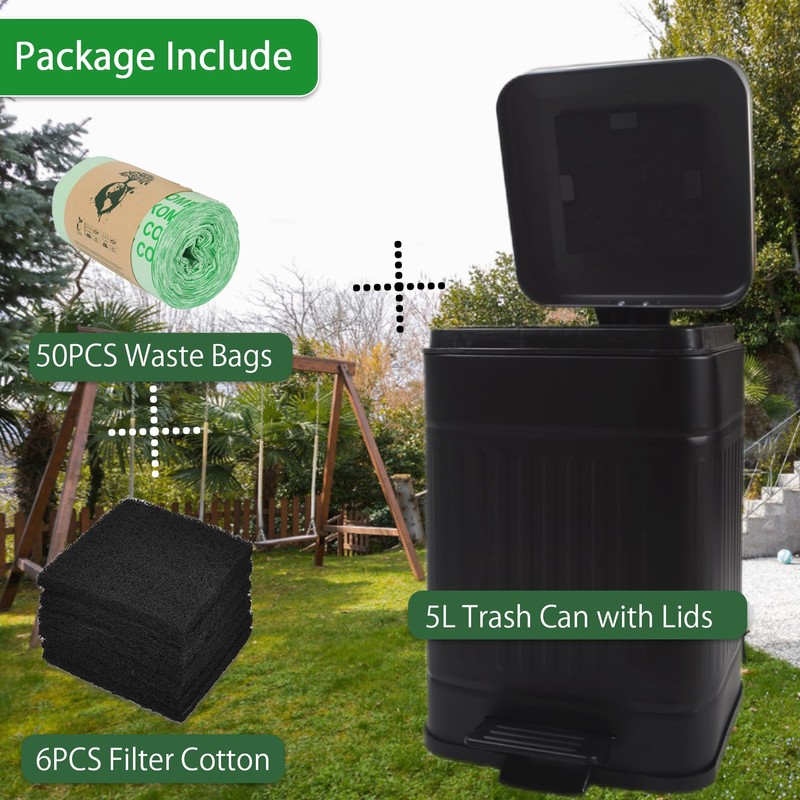 Mounting UP Dog Poop Trash Can for Outdoors Dog Waste