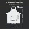 2 Pack Mandil Delantal Para Chef Anti-agua Poliéster Algodón Color