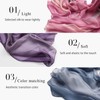 LumiSyne Silk Scarf Women's Colour Gradient Cotton Linen Silk Scarf