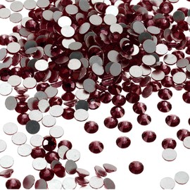 PATIKIL 2880Pcs SS16 Round Flatback Rhinestones, 3.8-4.0mm Flat Back Crystal Glass Gems Diamonds for DIY Crafts Clothes Shoes Nail Art Decoration, Dark Purple