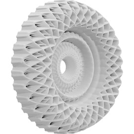 Ekena Millwork ROSC045X045ARCUF W x 4 1/2" H x 5/8" P Standard Large Arcola Rosette, White