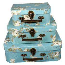 3 Pcs Three Piece Box Paperboard Chest Vintage Suitcases Decorative Storage Boxes Decorative Boxes for Storage Cardboard Boxes Decorate Small Souvenir Box Child