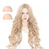 AYNKH Long Blonde Wave Wigs - 27" Curly Hair Wig
