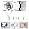 TOP-VIGOR 2.5 Inch Keyed Hasp Lock and Staple with Padlock,
