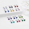 Multicolor Crystal Dangle Earrings and Studs for Women 930 Silver
